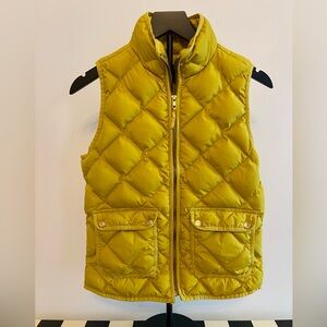 J. Crew Mustard Yellow Quilted Vest